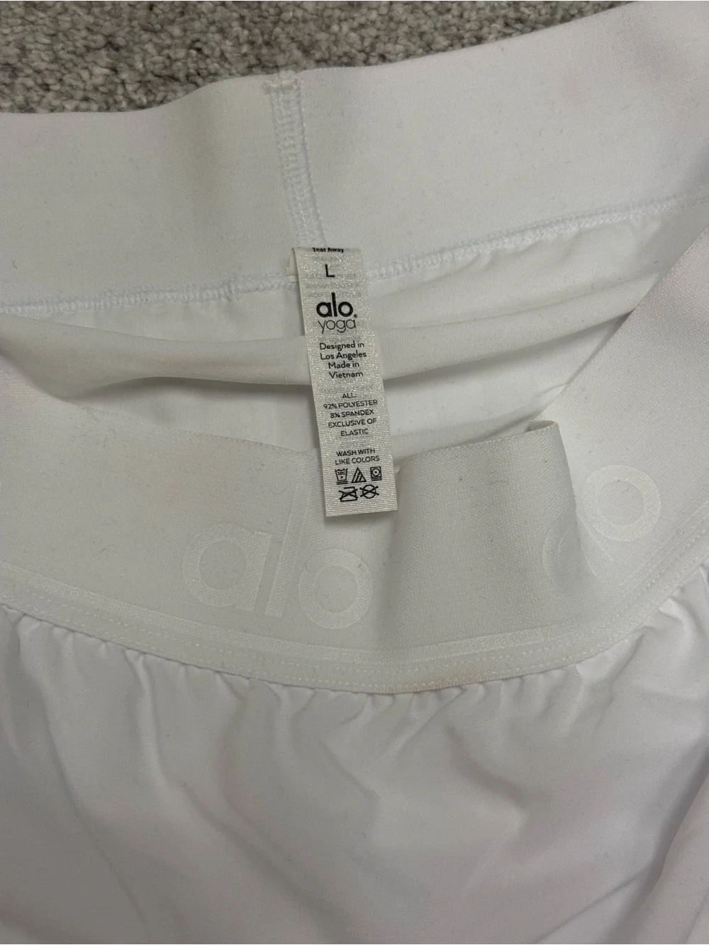 ALO Yoga White Pleated Tennis Skirt